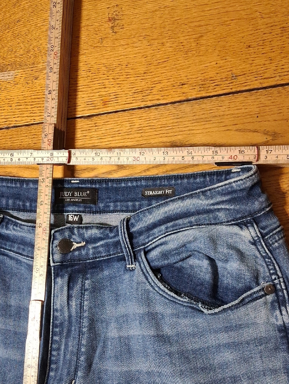 SOLD SOLD BLUE STRAIGHT FIT Distressed Pants Denim Preowned Used - Picture 3 of 5